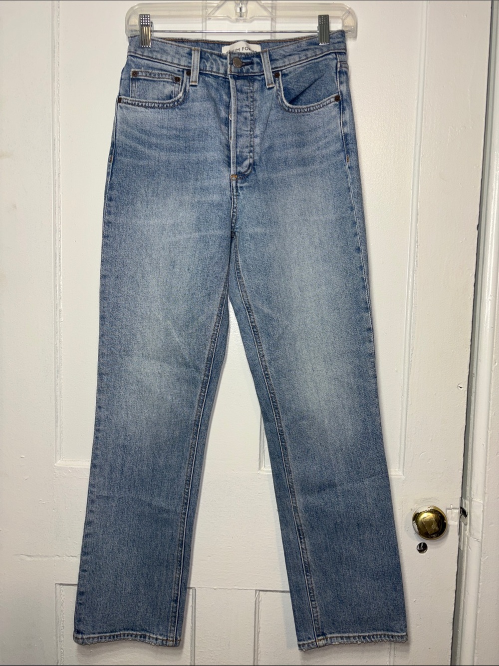 Denim forum women’s Light Blue Arlo high rise Straight-Leg Jeans size 27